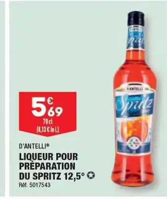ALDI LIQUEUR POUR PRÉPARATION DU SPRITZ 12,5 offre