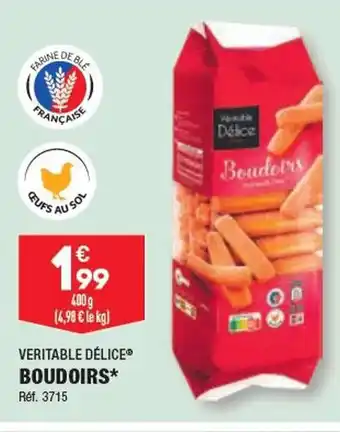 ALDI VERITABLE DÉLICE BOUDOIRS offre