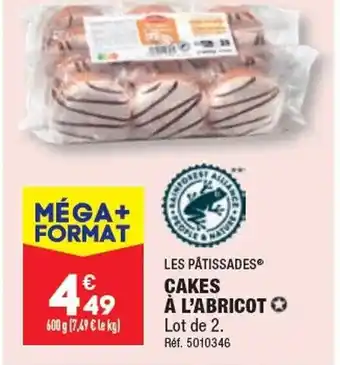 ALDI LES PÂTISSADES CAKES À L'ABRICOT offre