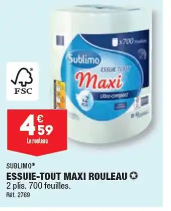 ALDI ESSUIE-TOUT MAXI ROULEAU offre