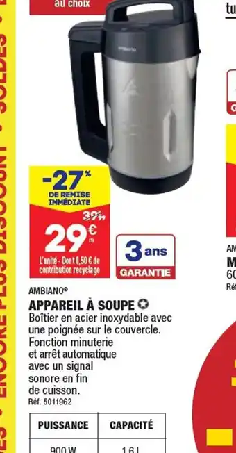 ALDI Appareil a soupe offre