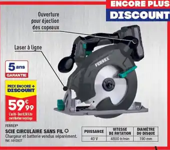 ALDI SCIE CIRCULAIRE SANS FIL offre