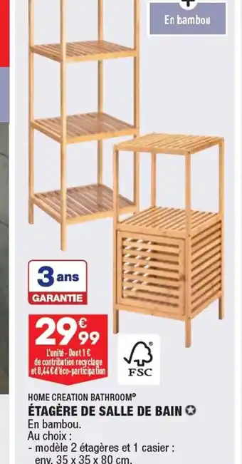 ALDI ÉTAGÈRE DE SALLE DE BAIN offre