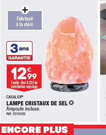 ALDI LAMPE CRISTAUX DE SEL offre