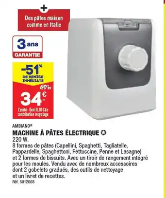 ALDI MACHINE À PÂTES ÉLECTRIQUE offre