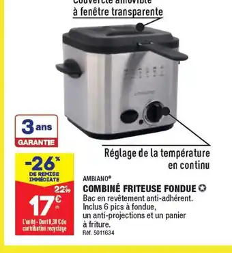 ALDI COMBINÉ FRITEUSE FONDUE offre