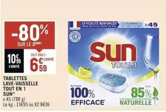 TABLETTES LAVE-VAISSELLE TOUT EN 1 SUN