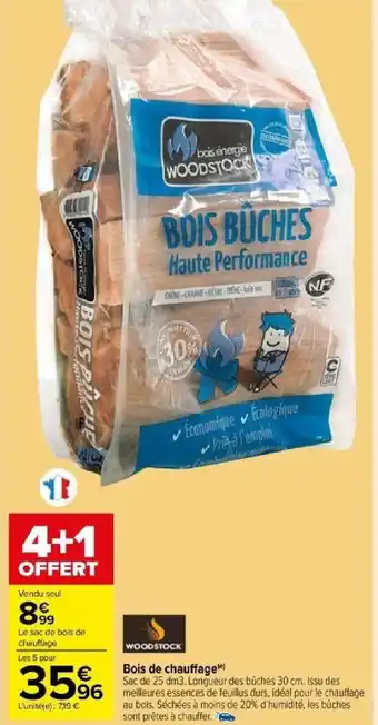 Carrefour Bois de chauffage offre