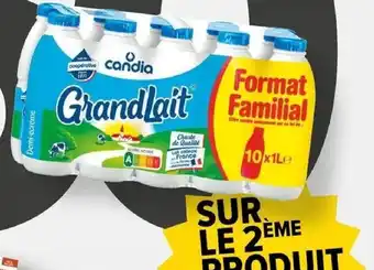 Carrefour Lait U.H.T Demi-écrémé "Format Familial" GRANDLAIT offre