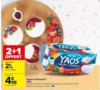 Carrefour Yaourts à la Grecque) YAOS offre