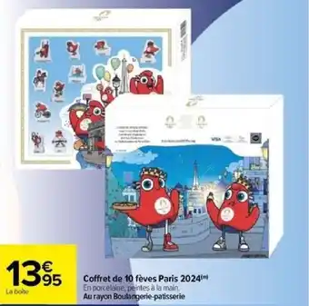 Carrefour Coffret de 10 fèves Paris 2024 offre