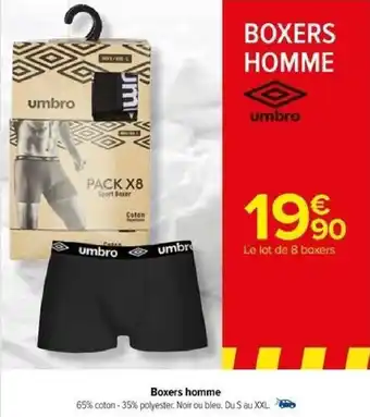 Carrefour Boxers homme offre