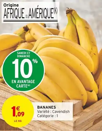 Intermarché BANANES offre