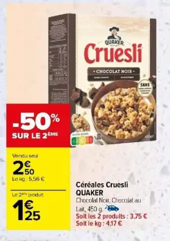 Céréales Cruesli QUAKER