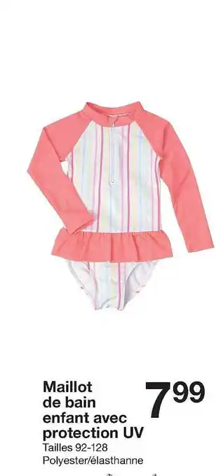 Zeeman Maillot De Bain Enfant Avec Protection Uv offre