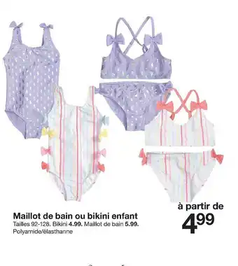 Zeeman Maillot De Bain Ou Bikini Enfant offre