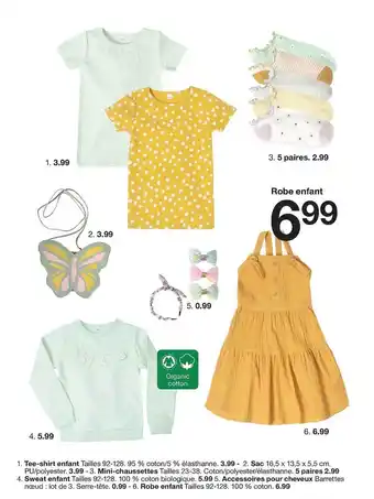 Zeeman Robe Enfant, Tee-shirt Enfant, Sac, Sweat Enfant, Accessoires Pour Cheveux offre