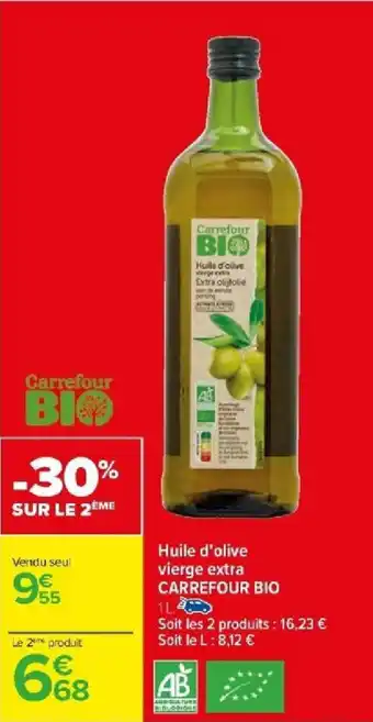 Carrefour Huile d'olive vierge extra CARREFOUR BIO offre