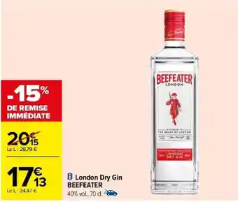 Carrefour London Dry Gin BEEFEATER offre