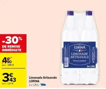 Carrefour Limonade Artisanale LORINA offre