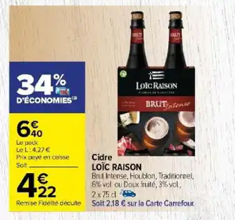 Carrefour Cidre LOÏC RAISON offre