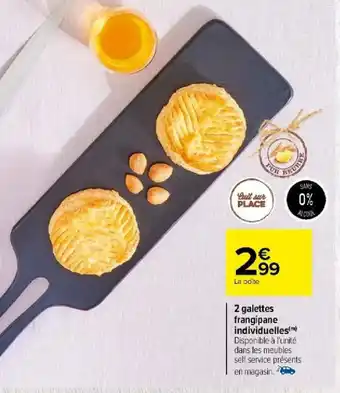 Carrefour 2 galettes frangipane individuelles(m) offre