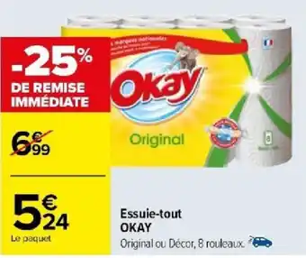 Carrefour Essuie-tout OKAY offre