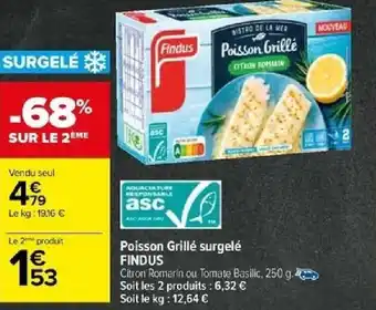 Carrefour Poisson Grillé surgelé FINDUS offre