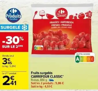 Carrefour Fruits surgelés CARREFOUR CLASSIC' offre