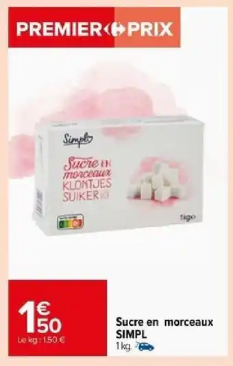 Carrefour Sucre en morceaux SIMPL offre