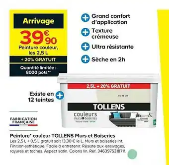 Castorama Peinture Couleur Tollens Murs Et Boiseries offre