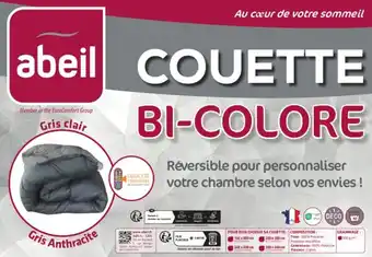 Carrefour Abeil couette bicolore offre