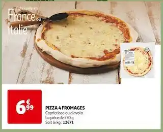 Auchan Supermarché Pizza 4 fromages offre