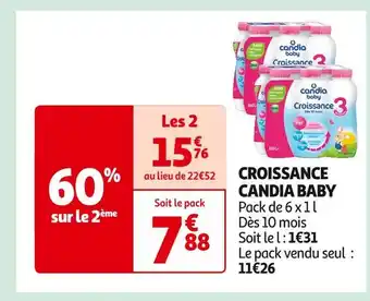 Auchan Supermarché Candia baby croissance candia baby offre