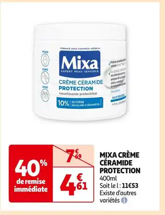 Auchan Supermarché Mixa crème céramide protection offre