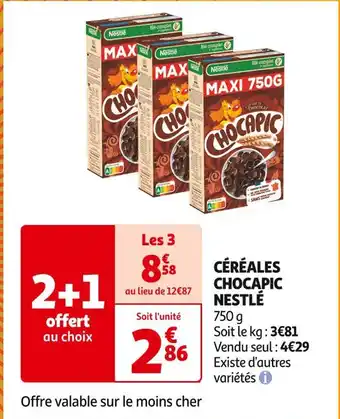 Auchan Supermarché Nestlé céréales chocapic offre