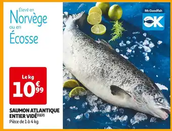 Auchan Supermarché Saumon atlantique entier vidé offre