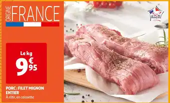 Auchan Supermarché Porc : filet mignon entier offre