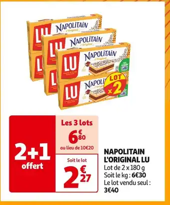 Auchan Supermarché Lu napolitain l'original offre