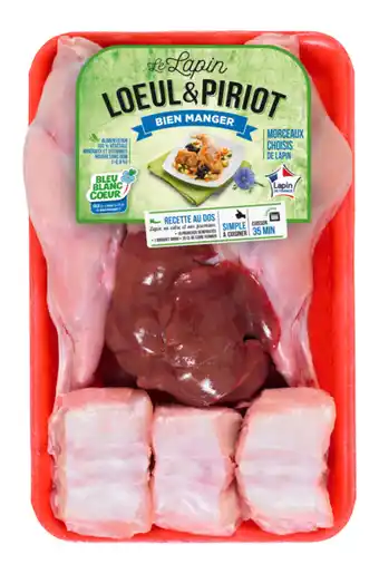 Carrefour Market Loeul et piriot lapin entier découpé bleu blanc coeur offre