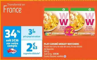 Auchan Supermarché Weight watchers plat cuisiné offre