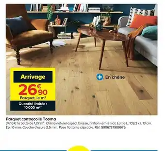 Castorama Parquet Contrecollé Tooma offre