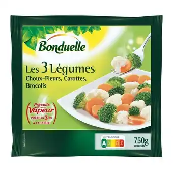 Auchan Les 3 légumes précuit vapeur surgelés bonduelle offre