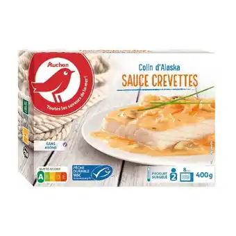Auchan Colin d'alaska sauce crevettes surgelé auchan offre