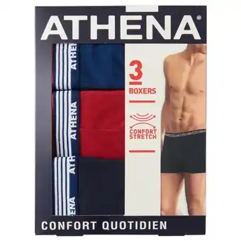 Auchan Boxers homme trio basic athena offre