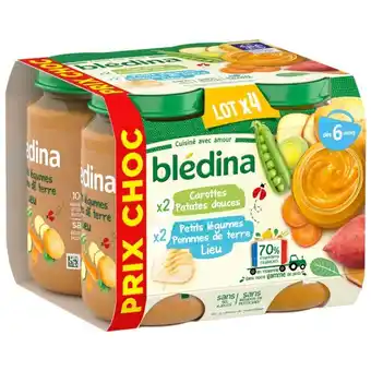 Auchan Pots légumes viandes ou poissons blédina offre