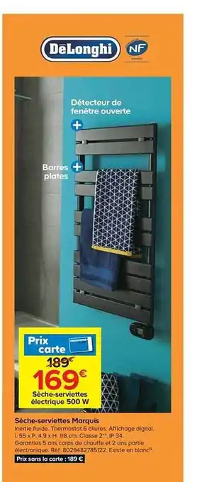 Castorama Sèche-serviettes Marquis offre