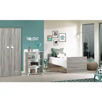 Auchan Lit bébé combiné 60x120 cm évolutif en 90x190cm sleepy offre