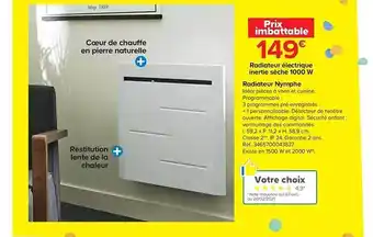 Castorama Radiateur Nymphe offre