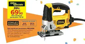 Castorama Scie Sauteuse Pendulaire Mes340k Stanley Fatmax offre